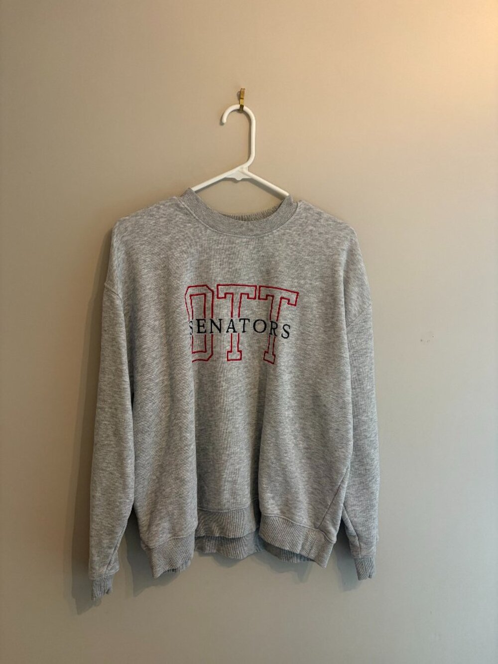 Line Change Ottawa Senators Crewneck Sweatshirt Gray Medium